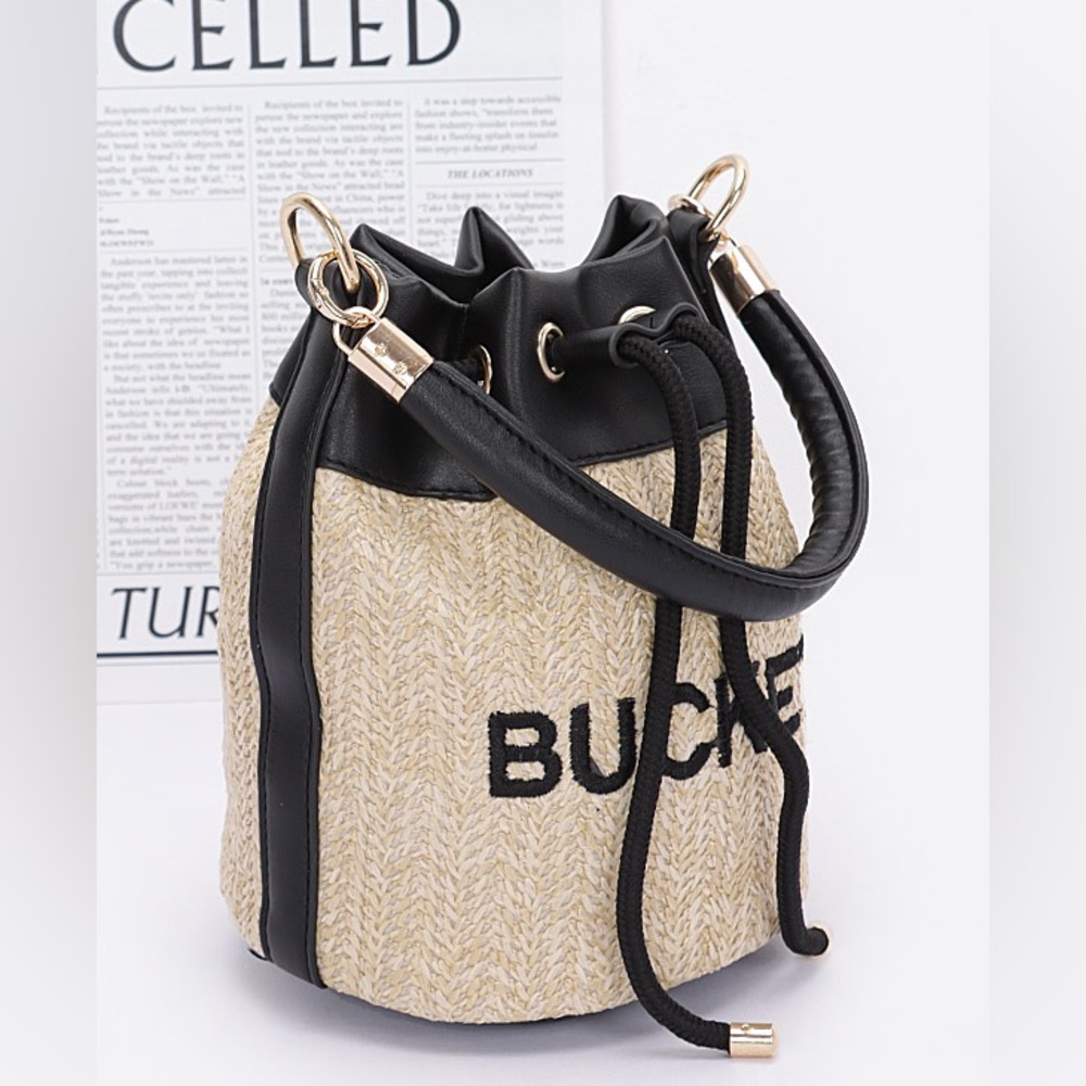 Bucket Straw Bag - Picture 3 of 5